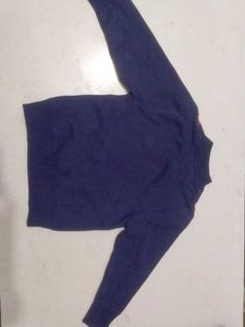 Vintage Style Navy Blue Sweater