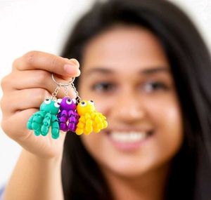 Flexi Funny Octopus Keychain