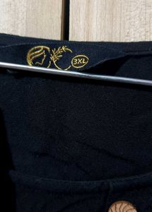 Black &amp; Gold Print Fabric