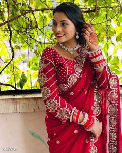 Karwachauth Special Red Saree