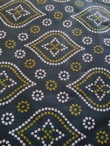 Green Olive Bandhini Special Cotton Fabric