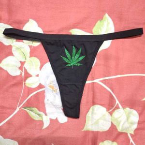 Leaf Print Thong