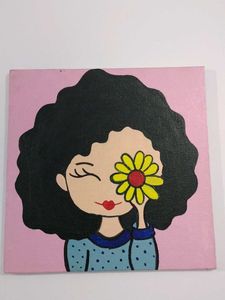 Girl with Flower Painting