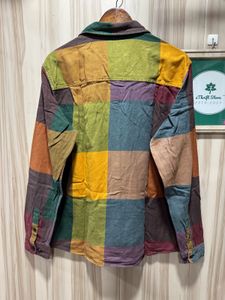 BDG Vintage Wash Plaid Pattern Flannel Shirt