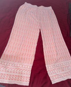 Peach Paisley Palazzo Pants