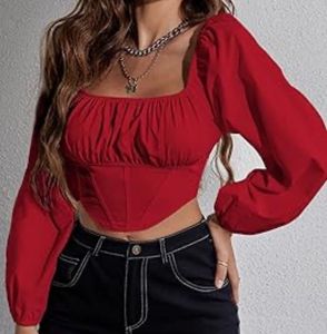 RED CORSET TOP