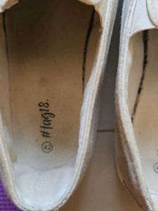 Cream Colour Used Shoes