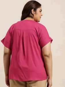 Sztori Plus Size Solid Shirt Style Top