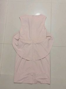 Elegant Pink Peplum Dress