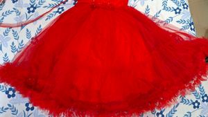 Red Girls&#39; Party Dress