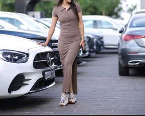 Brand New (Newme) Solid Slit Ribbed Dress