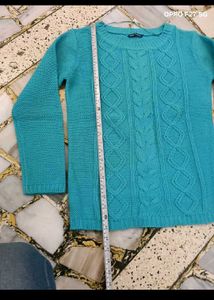 Blue Knitted Warm Sweater