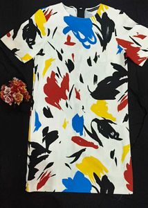 Abstract Print Mini Dress