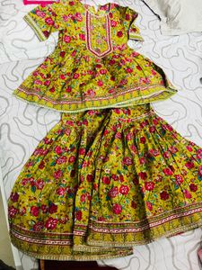 Floral Print Anarkali Dress