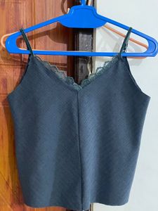 Lace-trimmed Sleeveless Top
