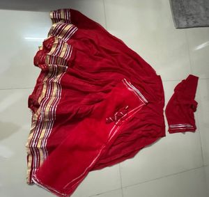 Red chaniya choli semi stitch