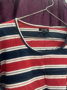 Stripes Red blue T Shirt