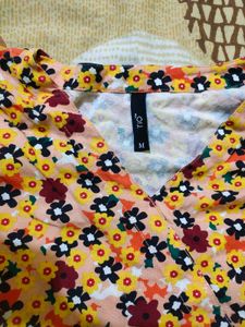 Cute Light Orange Floral Frock