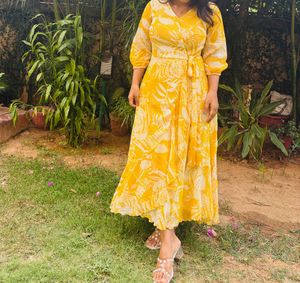 Yellow Floral Maxi Dress