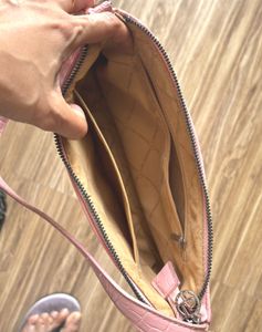 Pink Structured Shoulder Bag