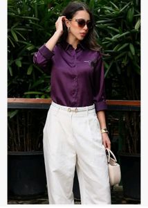 Purple Satin Shirt