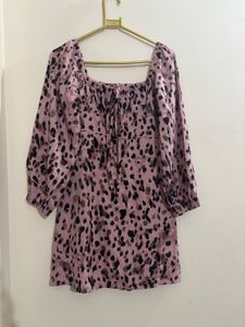 Pink Animal Print Dress