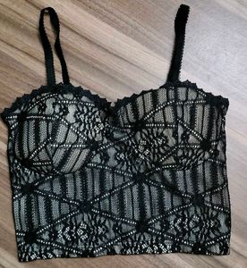 Lace Bustier Crop Top