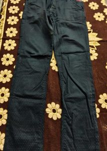 Navy Polka Dot Casual Pants