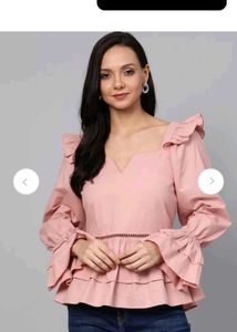 Pink Ruffle Top