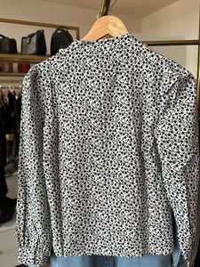 Shein Modest Cotton Floral Print Blouse