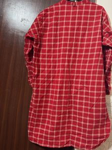 Red checked Shirt/kurta/dress