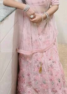 Elegant Pink Floral Lehenga Choli Set