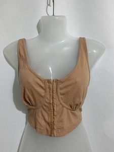 KHAKHI COLOURED CORSET TOP