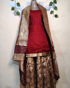 Heavy Maroon Gharara Set 🥀✨
