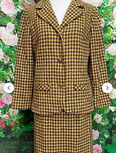 Vintage Houndstooth Skirt Suit