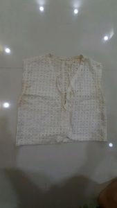 Cotton White Shrug