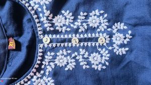 Elegant Blue Embroidered Kurta
