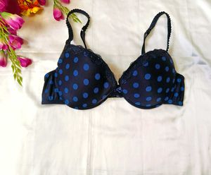 🇳🇿💫💗Polka Dot Neavy Blue Black Bra