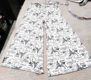 Patterned Wide Leg Pants Palazo 🤍🖤