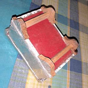 Vintage Silver Metal Treasure Chest
