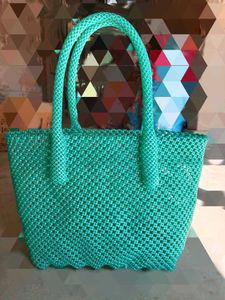 Woven mint green Handbag