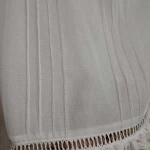 Royal White Western Lace Top