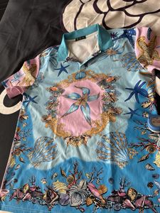 Ocean Print Polo Shirt