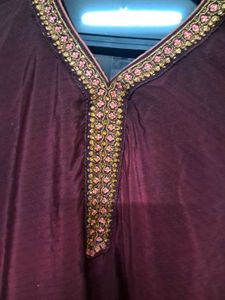 Embroidered Plum Tunic