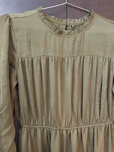 Olive Green Tiered Maxi Dress