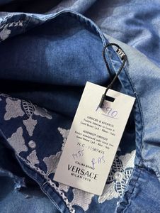 Denim Embroidered Kurta