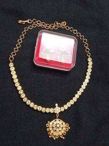 Golden White Stone Amazing Jewellery Set