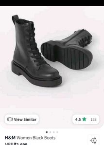 Last Price!!Black Lace Up Boots