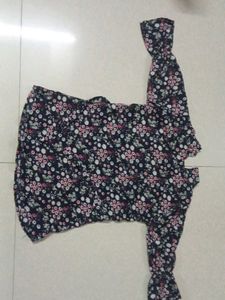 A-line Top Floral Printed