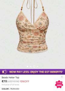 Boho Beads Halter Top